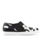 Jil Sander Navy Abstract Print Slip-on Sneakers