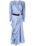 Bianca Spender Mayfair Wrap Dress - Blue