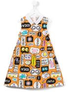 Fendi Kids Speech Bubble Print Dress, Girl's, Size: 10 Yrs
