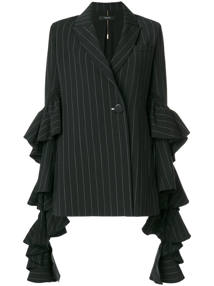 Ellery Striped Blazer - Black