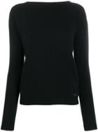 Liu Jo Crystal Embellished-logo Sweater - Black