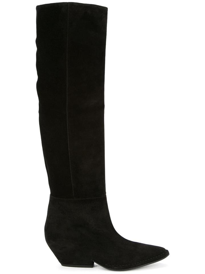 Del Carlo Knee High Boots - Black