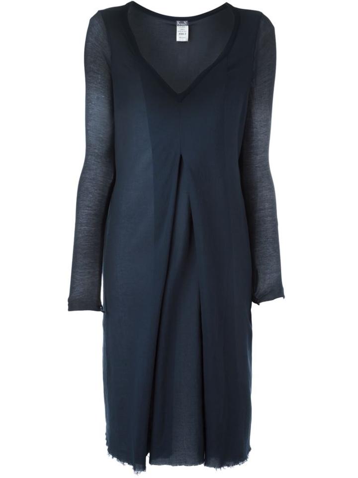 Kristensen Du Nord Long Sleeves Box Pleat Dress, Women's, Size: 3, Blue, Cotton