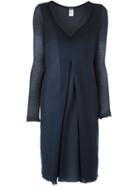 Kristensen Du Nord Long Sleeves Box Pleat Dress, Women's, Size: 3, Blue, Cotton