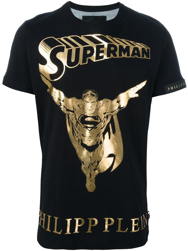 Philipp Plein 'golden Hero' T-shirt, Men's, Size: Medium, Black, Cotton