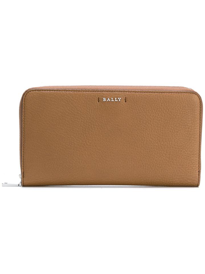 Bally Logo Plaque Wallet - Brown