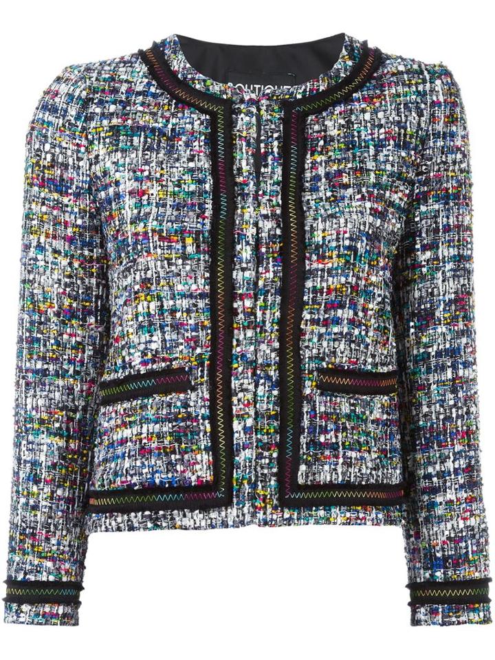 Boutique Moschino Tweed Jacket, Women's, Size: 42, Polyamide/acrylic/rayon/rayon