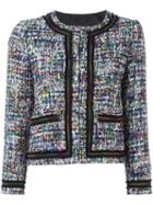 Boutique Moschino Tweed Jacket, Women's, Size: 42, Polyamide/acrylic/rayon/rayon