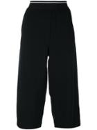 Dkny - Cropped Trousers - Women - Cotton/nylon/spandex/elastane/triacetate - M, Black, Cotton/nylon/spandex/elastane/triacetate