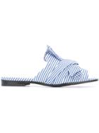 Marc Cain Striped Bow Sandals - Blue