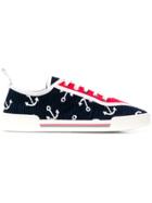 Thom Browne Anchor Embroidery Corduroy Trainer - Blue