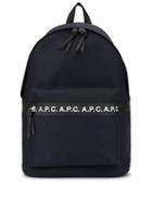 A.p.c. Logo Band Backpack - Blue