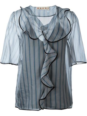 Marni Ruffle Billow Sleeve Top