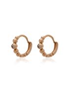 Gigi Clozeau Rose Gold Lucky Diamond Mini Hoop Earrings - Metallic