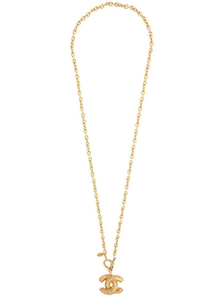 Chanel Pre-owned Interlocking Cc Chain Necklace - Gold