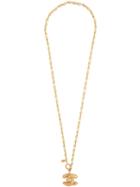 Chanel Pre-owned Interlocking Cc Chain Necklace - Gold