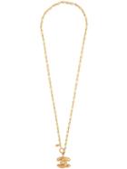 Chanel Pre-owned Interlocking Cc Chain Necklace - Gold