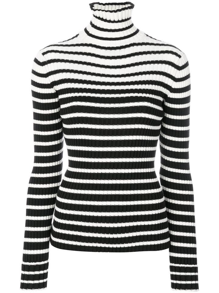 Msgm - Striped Knit Jumper - Women - Acrylic/wool - S, Black, Acrylic/wool