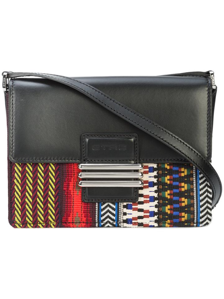 Etro Embroidered Rainbow Shoulder Bag - Black