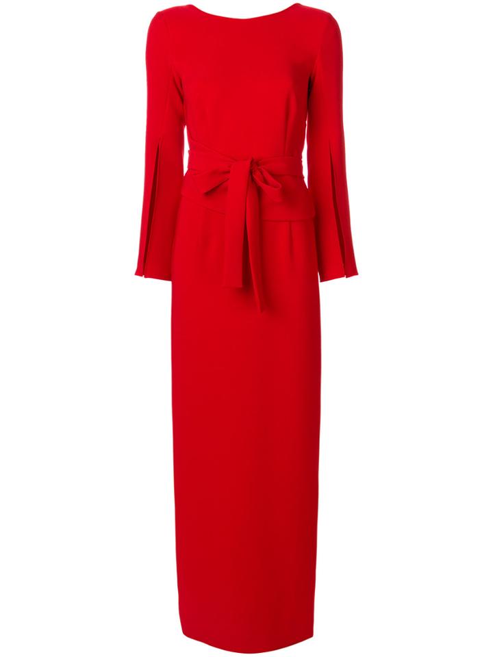 P.a.r.o.s.h. Long Belted Dress - Red