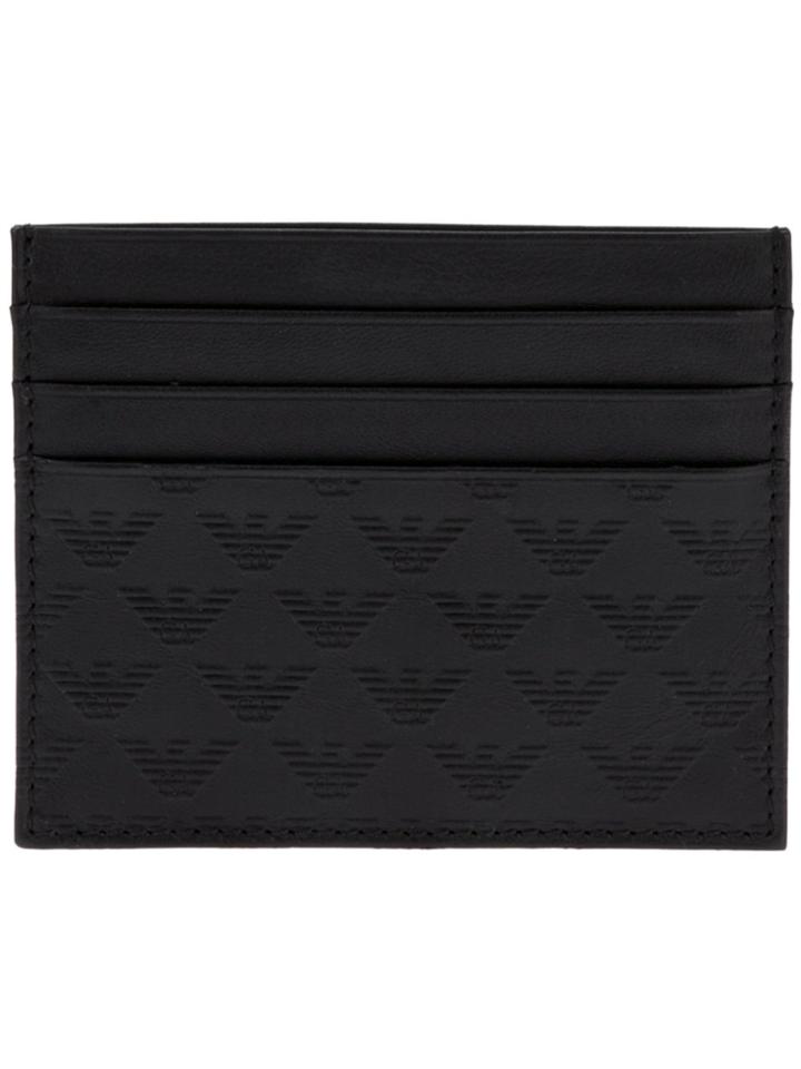Emporio Armani Emblem Card Wallet - Black