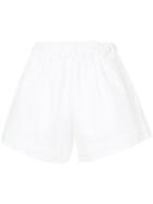 Bassike Canvas Flared Layered Short - White