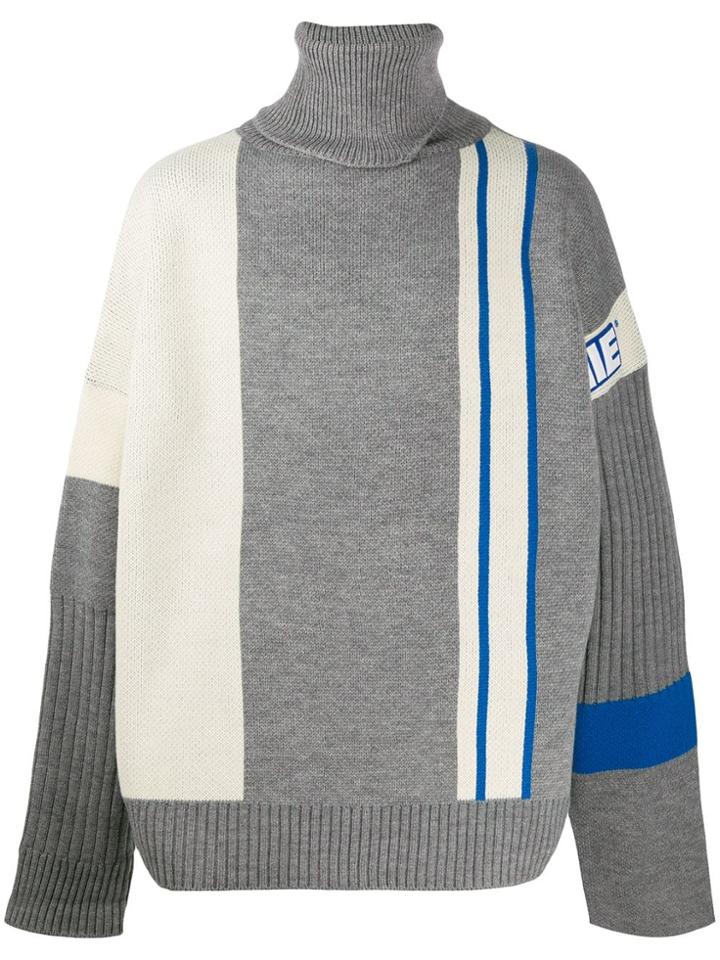 Ader Error Oversized Striped Jumper - Grey