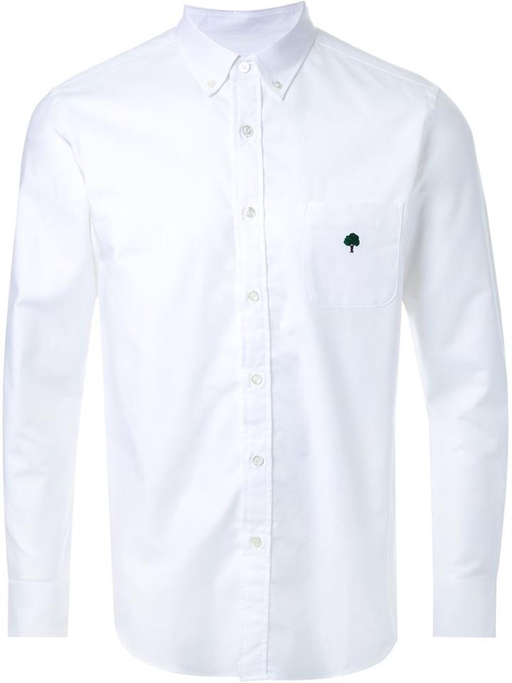 Cityshop Embroidered Pocket Shirt, Men's, Size: Large, White, Cotton
