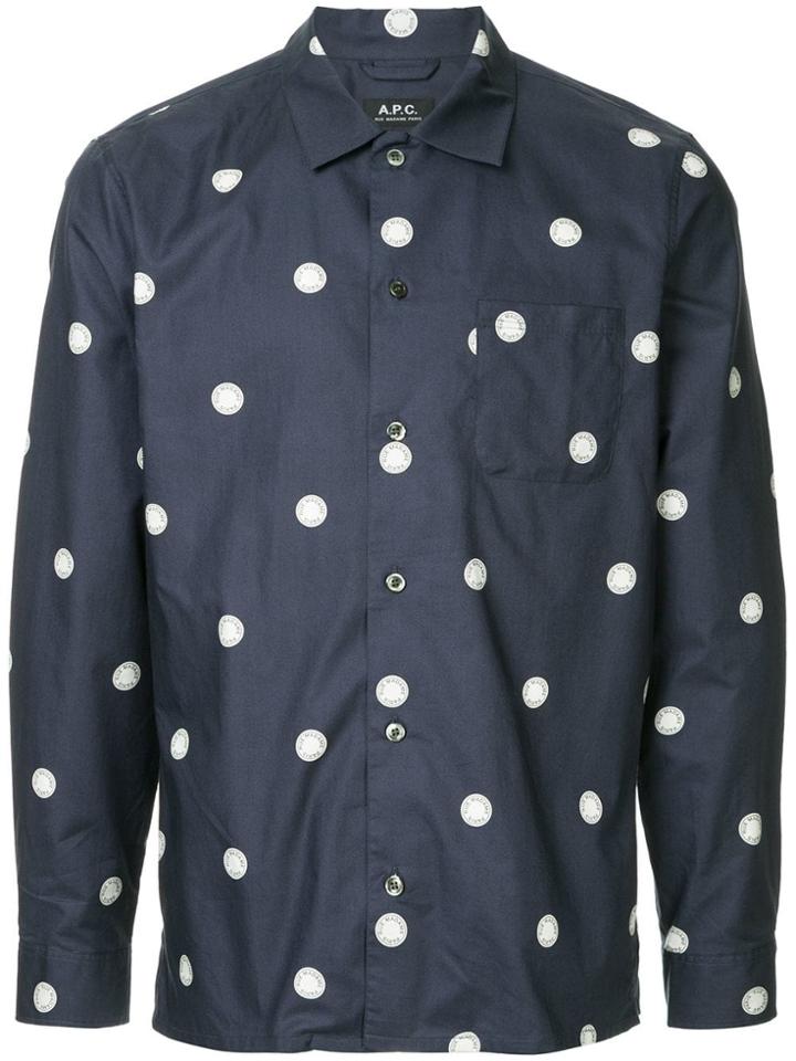 A.p.c. Polka Dot Shirt - Blue