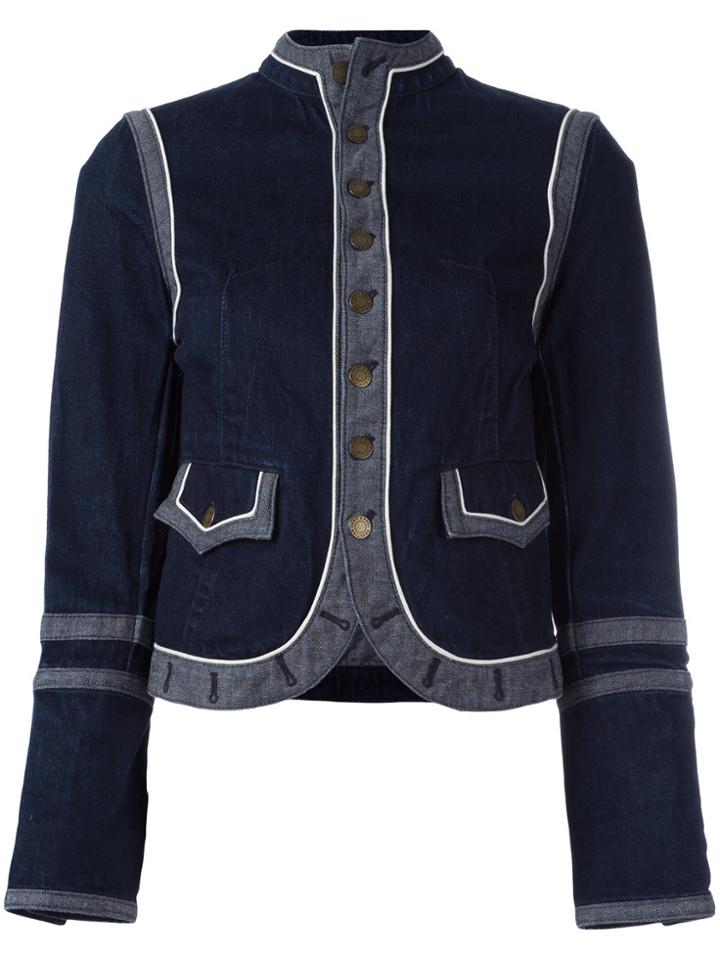 Jean Paul Gaultier Vintage Fitted Denim Jacket - Blue