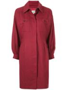 Hermès Pre-owned Slim Waist Knee-length Coat - Red