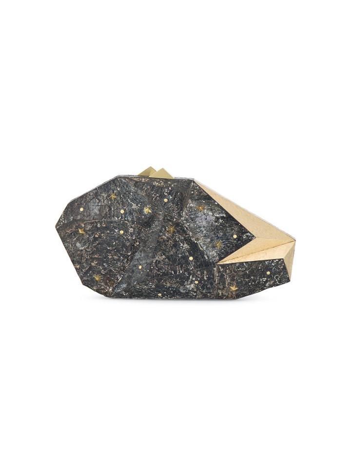 Nathalie Trad Polygonia Stars Clutch - Black
