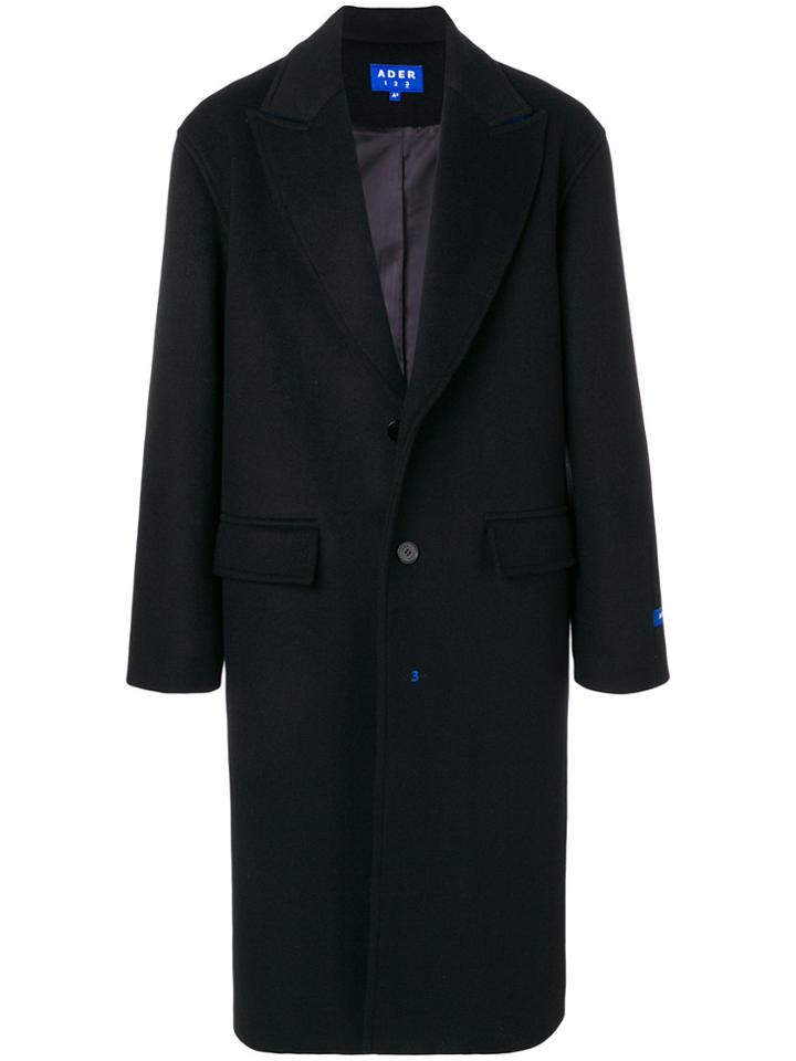 Ader Error Oversized Long Coat - Black