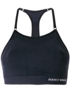Perfect Moment Intarsia Fitness Top - Black