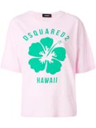 Dsquared2 Hawaiian Floral Print T-shirt - Pink & Purple