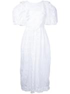 Simone Rocha - Open Back Broderie Anglaise Dress - Women - Cotton/polyester - 14, White, Cotton/polyester