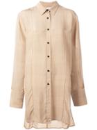 Lemaire Check Print Shirt, Women's, Size: 38, Nude/neutrals, Viscose