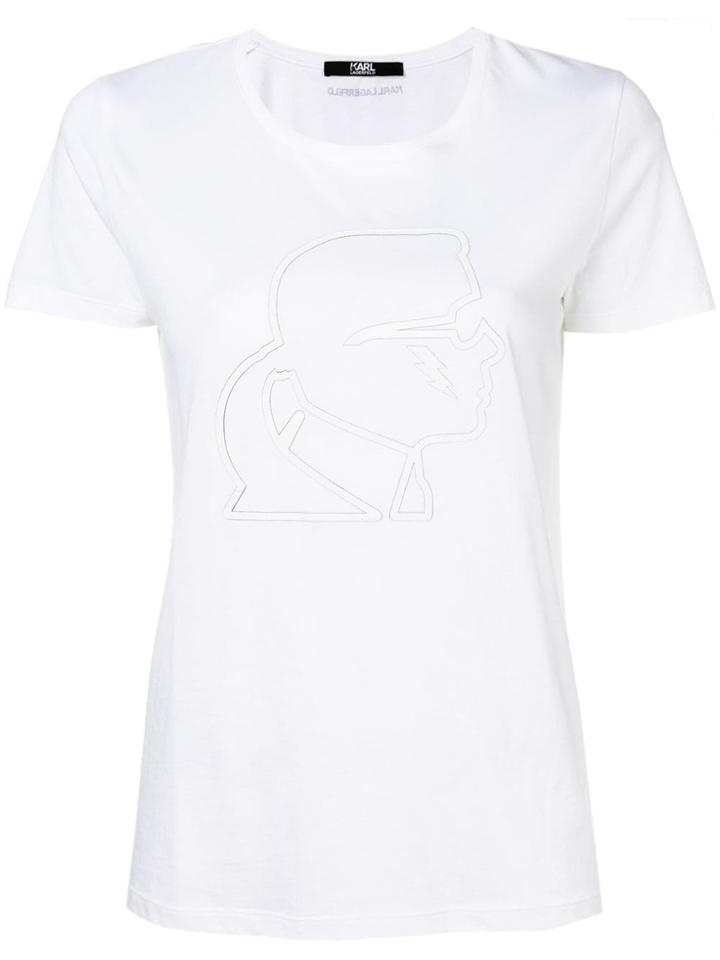 Karl Lagerfeld Ikonik Lightning Bolt T-shirt - White