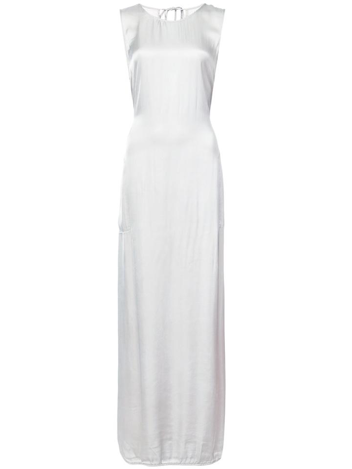 Raquel Allegra Back Tie Gown - Grey