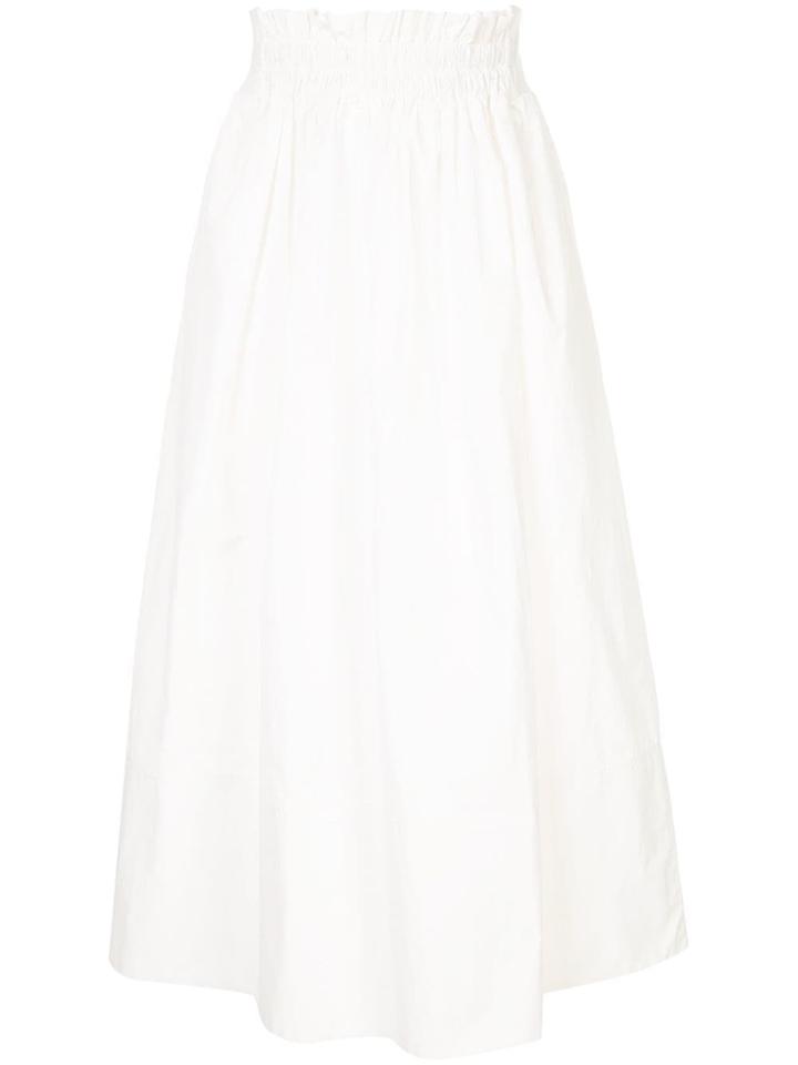 Tibi Gathered Skirt - White