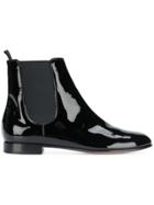 Gianvito Rossi Varnish Chelsea Ankle Boots - Black