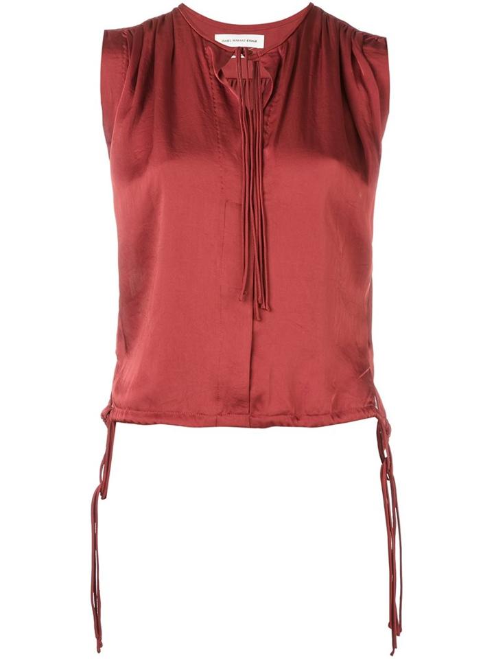 Isabel Marant Étoile 'hervey' Top, Women's, Size: 38, Red, Polyester