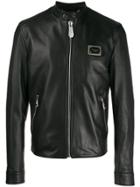 Philipp Plein Statement Moto Jacket - Black