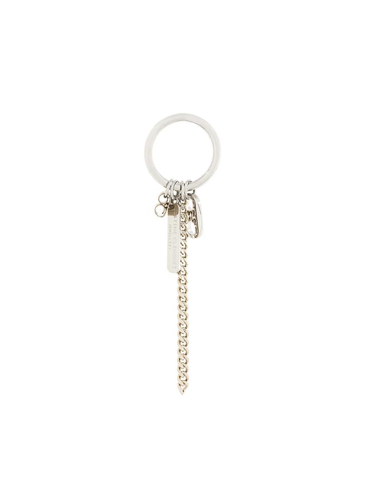Justine Clenquet Chain Charm Stud Earrings - Metallic