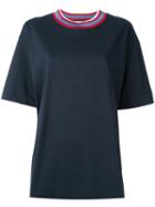 Marni - Oversized T-shirt - Women - Silk/cotton - 44, Blue, Silk/cotton