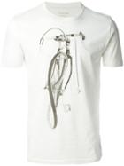 Paul Smith Jeans Bicycle Print T-shirt, Men's, Size: L, White, Cotton