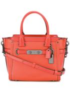 Coach Tote Bag, Women's, Red, Calf Leather/metal (other)