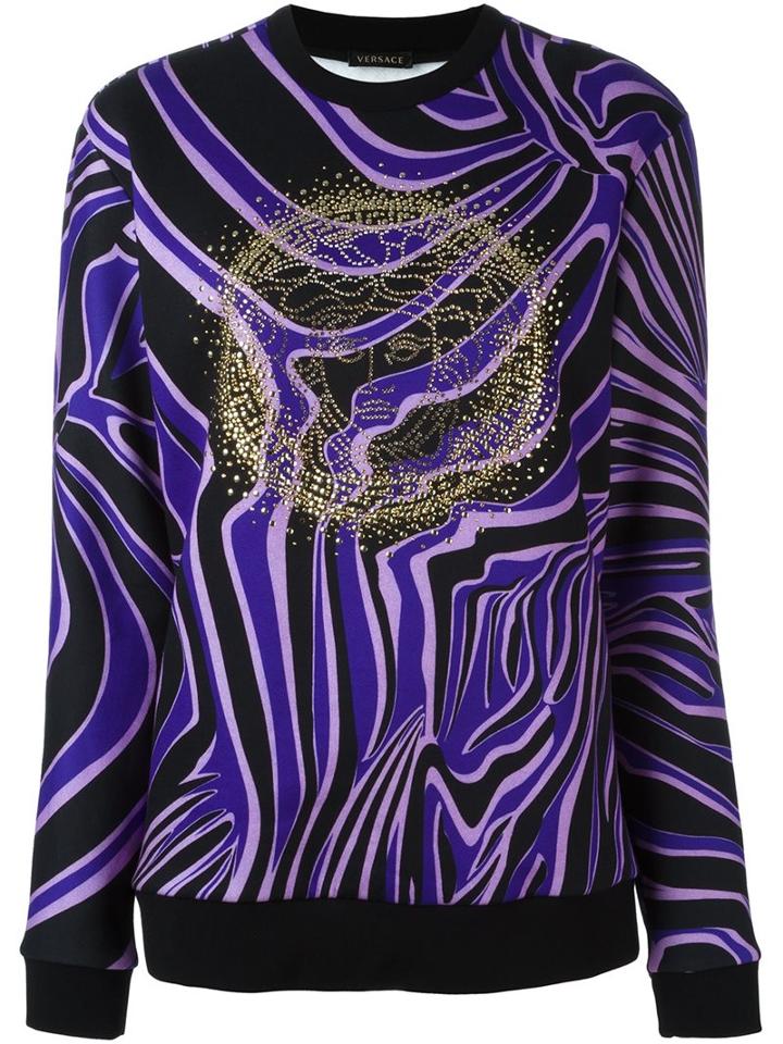 Versace 'zebra' Medusa Head Sweatshirt