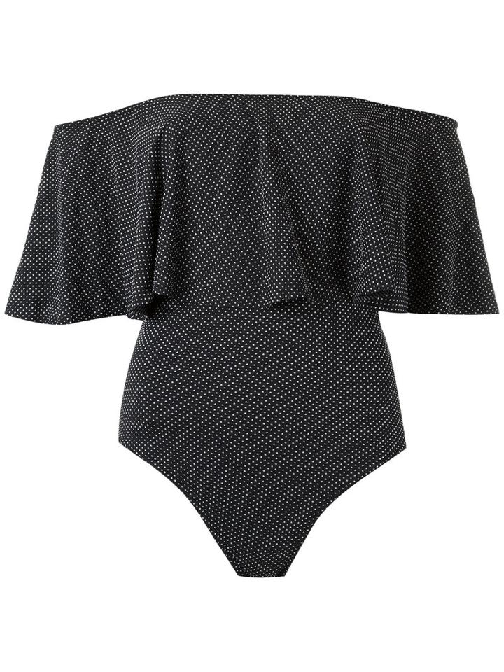 Brigitte - Off The Shoulder Bodysuit - Women - Polyamide/spandex/elastane - M, Black, Polyamide/spandex/elastane