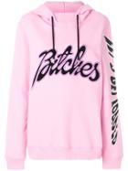 House Of Holland Bitches Hoodie - Pink & Purple